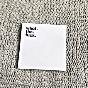 Goth WTF Memo Sticky Note Pad